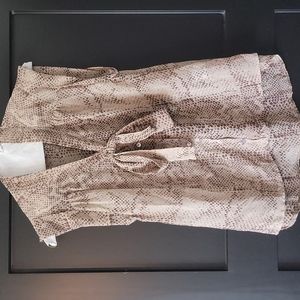 Snakeskin sheer blouse